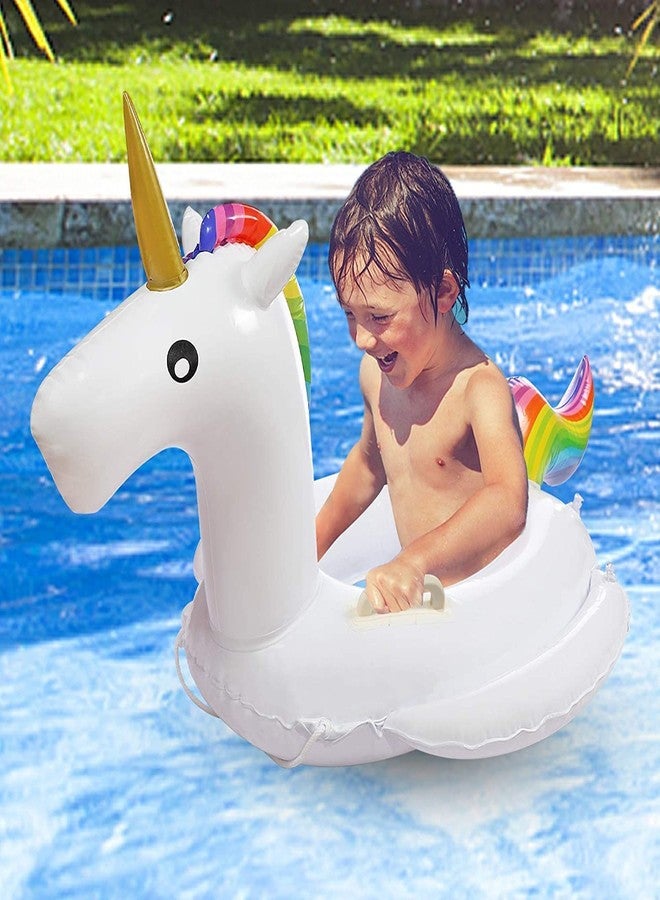 VENDICS Unicorn Baby Pool Float Infant Inflatable Swimming Ring with Handles for Kids Aged 1-5 Years Unicorn air Tube - Image 5